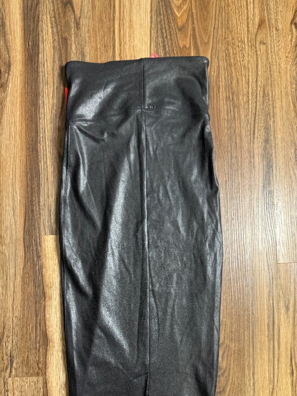 NWT Spanx Faux Leather Pencil Skirt High Waisted Black SZ. M Tummy Control - Picture 3 of 6